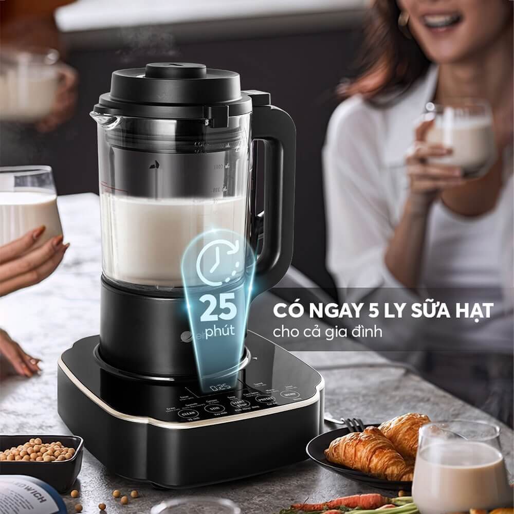 Thời gian xay nấu nhanh chóng, tiết kiệm thời gian