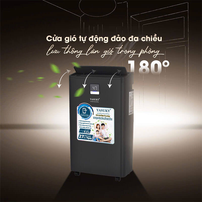 Cửa gió tự động đảo đa chiều 180°