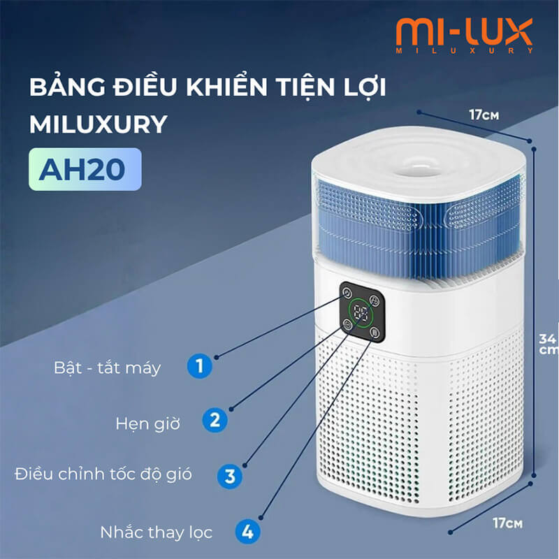 Bảng điều khiển tiện lợi – Trực quan, dễ thao tác