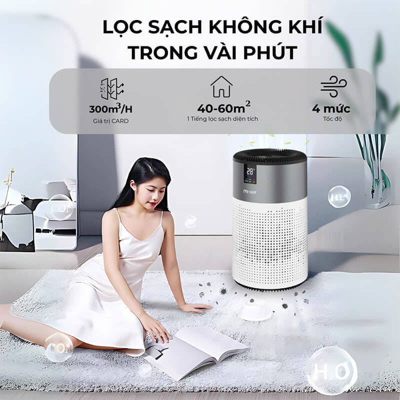 Diện tích lọc rộng từ 40 – 60m², đáp ứng nhu cầu gia đình