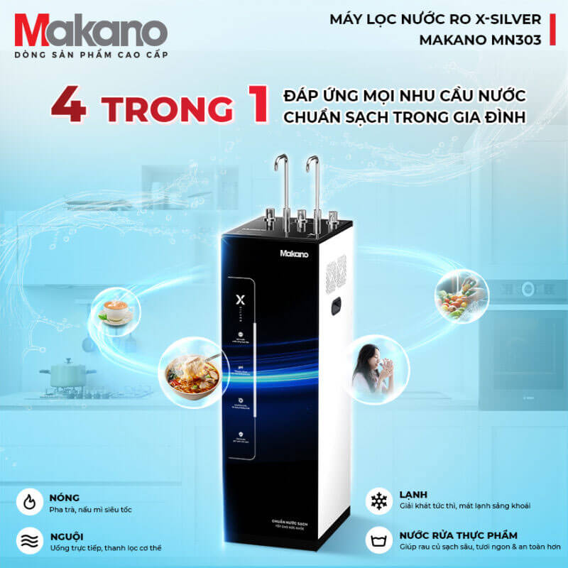 Tích hợp 3 chế độ nước nóng – nguội – lạnh tiện dụng