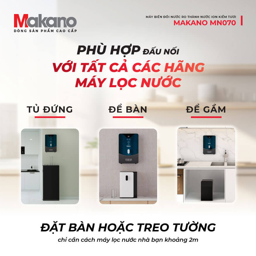 Phù hợp đấu nối linh hoạt với mọi hãng máy lọc nước