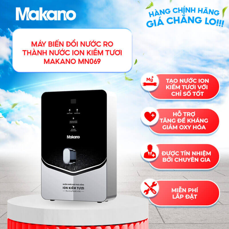 Máy biến đổi nước RO thành nước Ion kiềm tươi - từ trường MN069