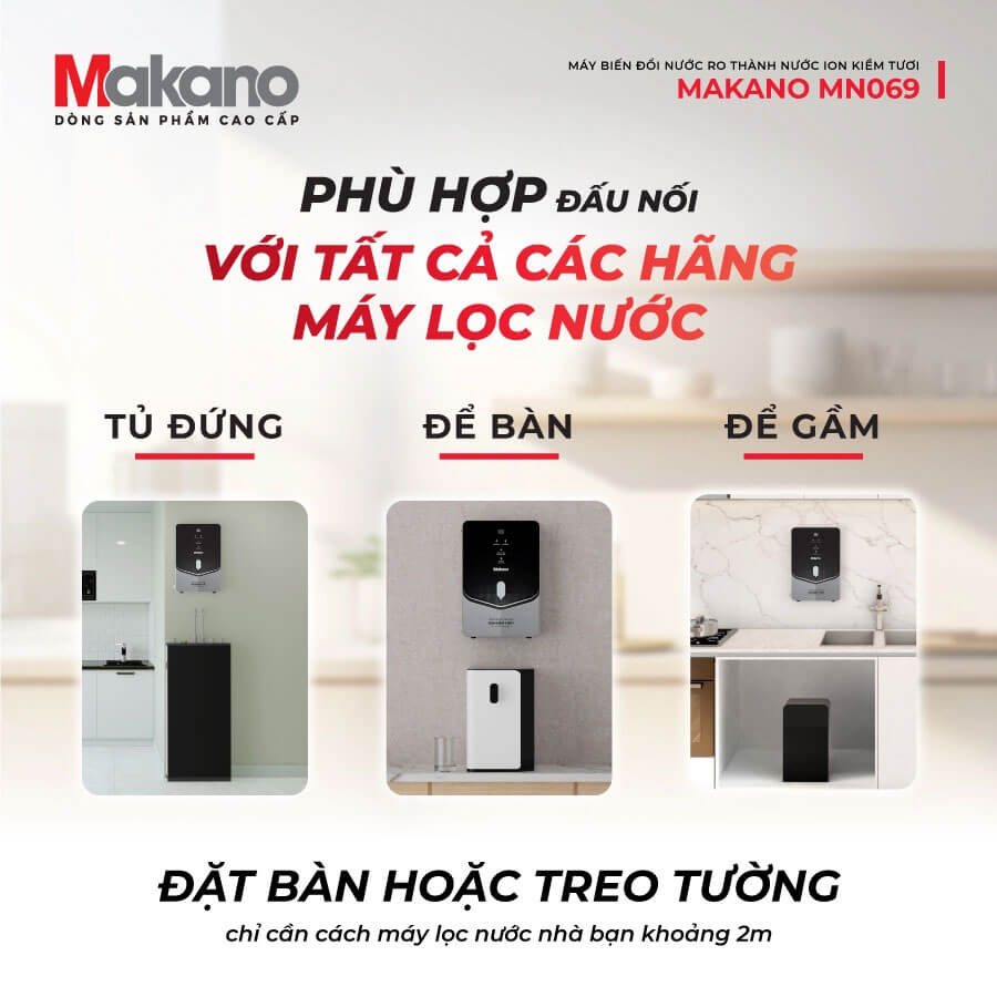 Tương thích linh hoạt với mọi dòng máy lọc nước RO