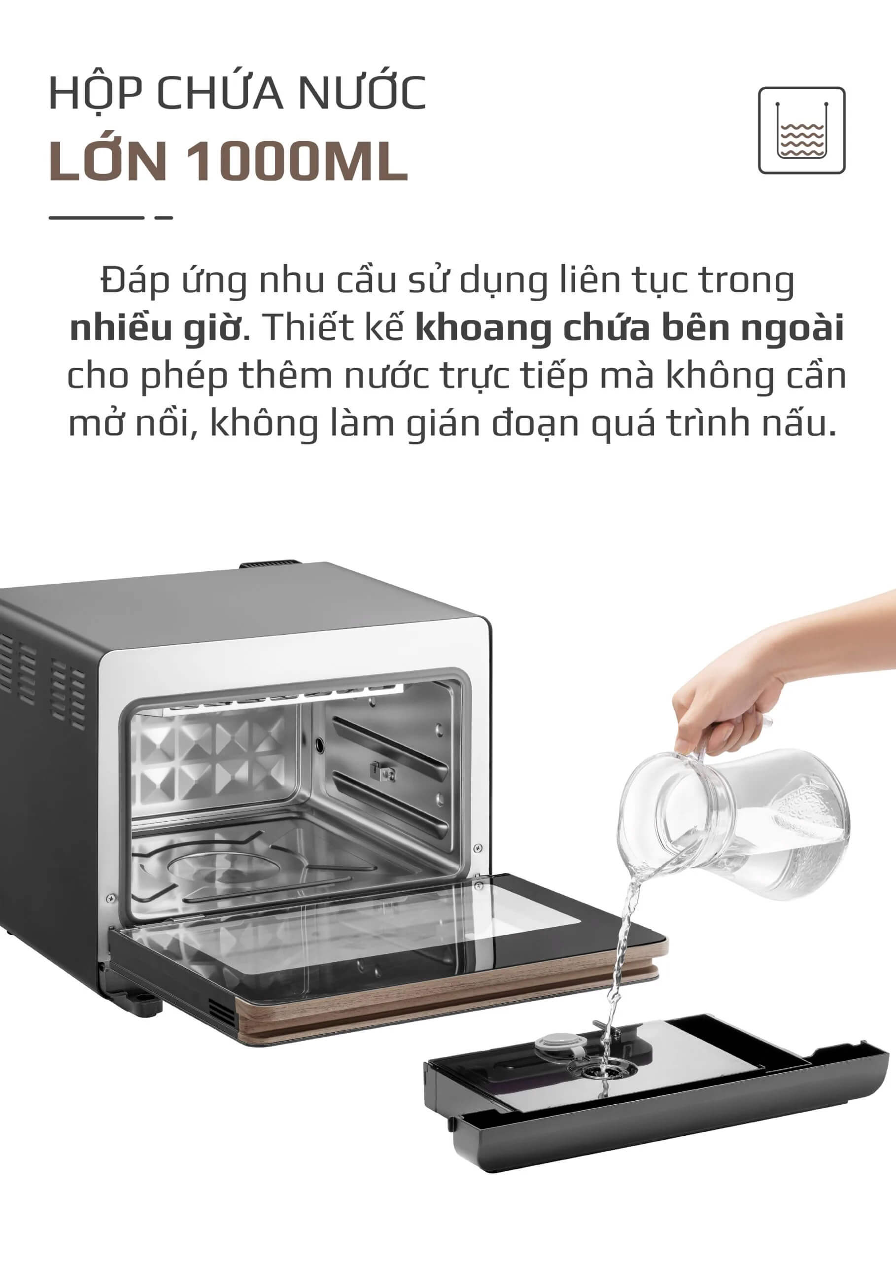 Hộp chứa nước dung tích 1000ml tiện lợi