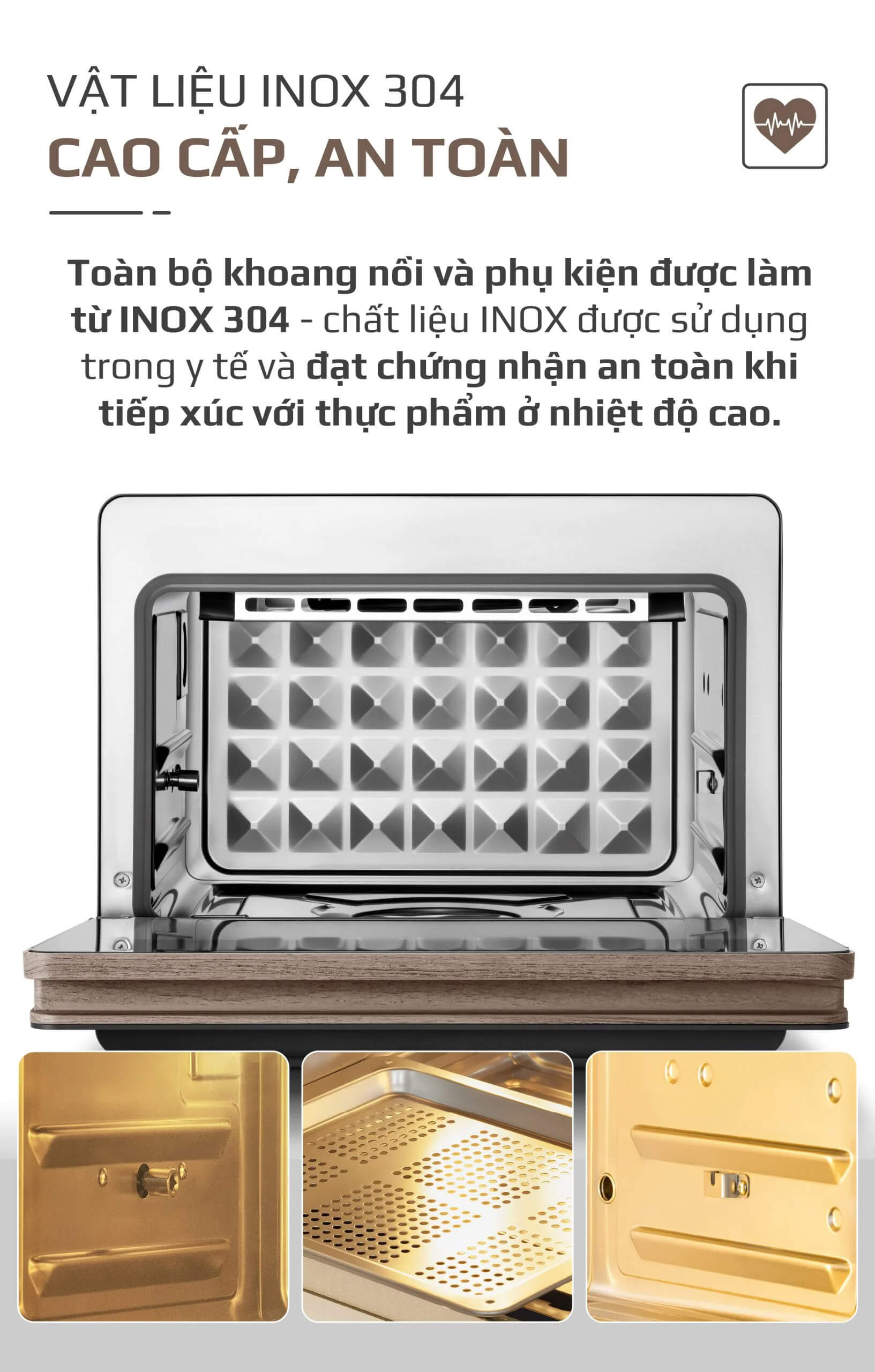 Vật liệu Inox 304 cao cấp