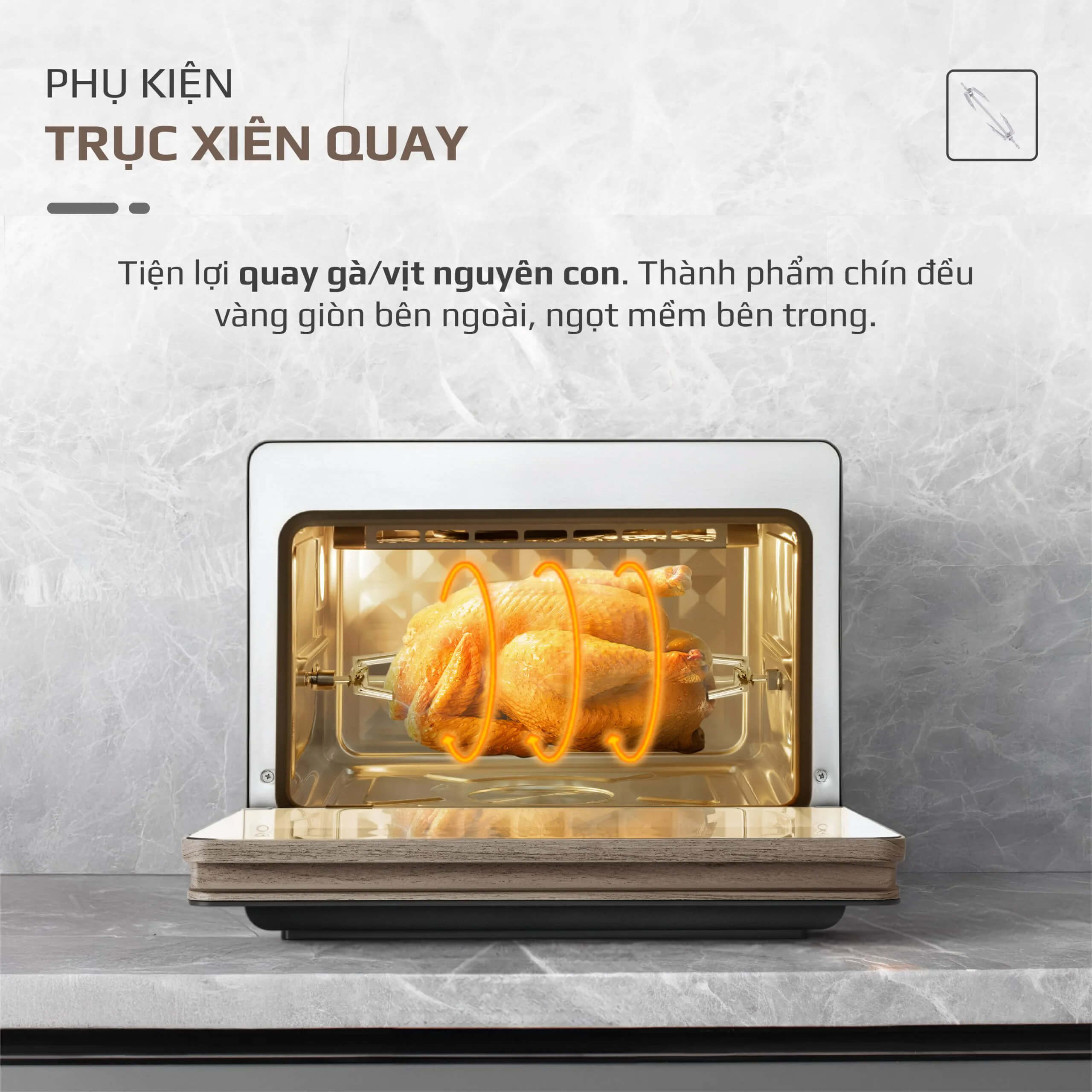 Trục xiên quay – Quay gà, vịt nguyên con