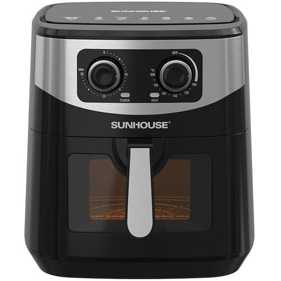 Nồi chiên không dầu 10.5L SUNHOUSE SHD4038 dung tích lớn 1800W có kính quan sát tiện theo dõi
