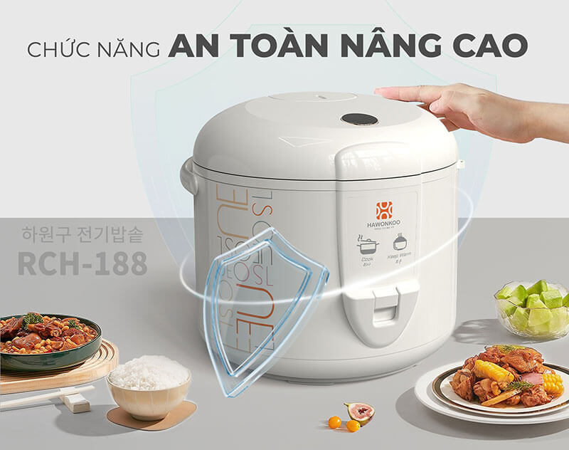 Chức năng tự ngắt an toàn, yên tâm nấu nướng mọi lúc