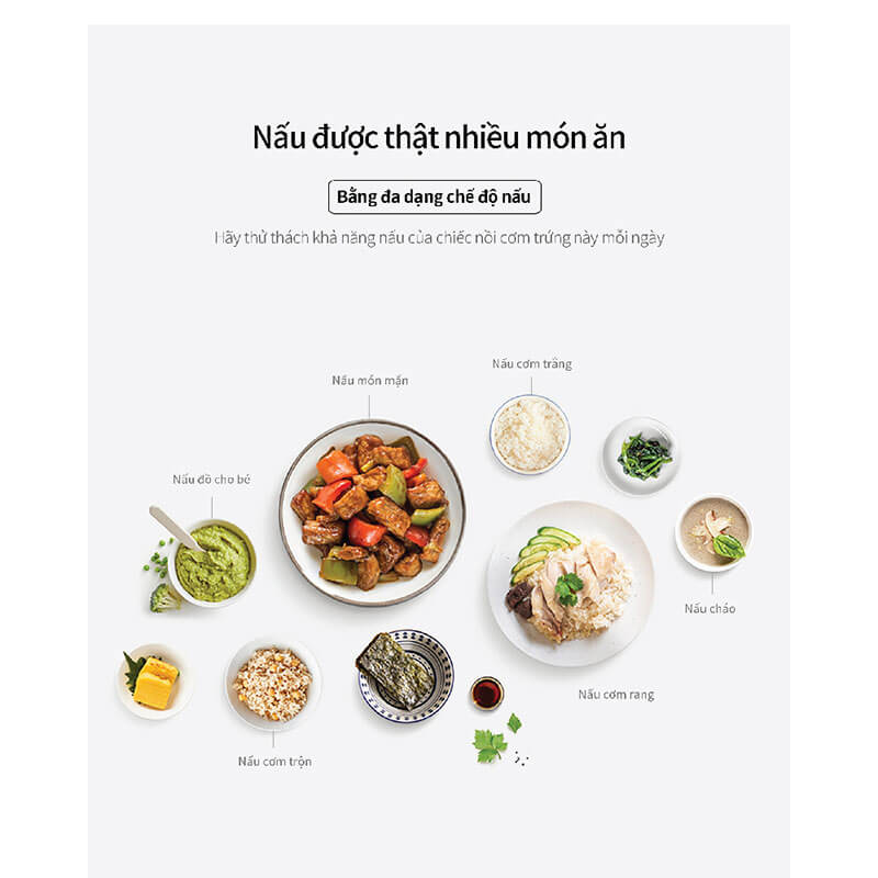 Đa dạng chế độ nấu – nấu nhiều món ngon dễ dàng
