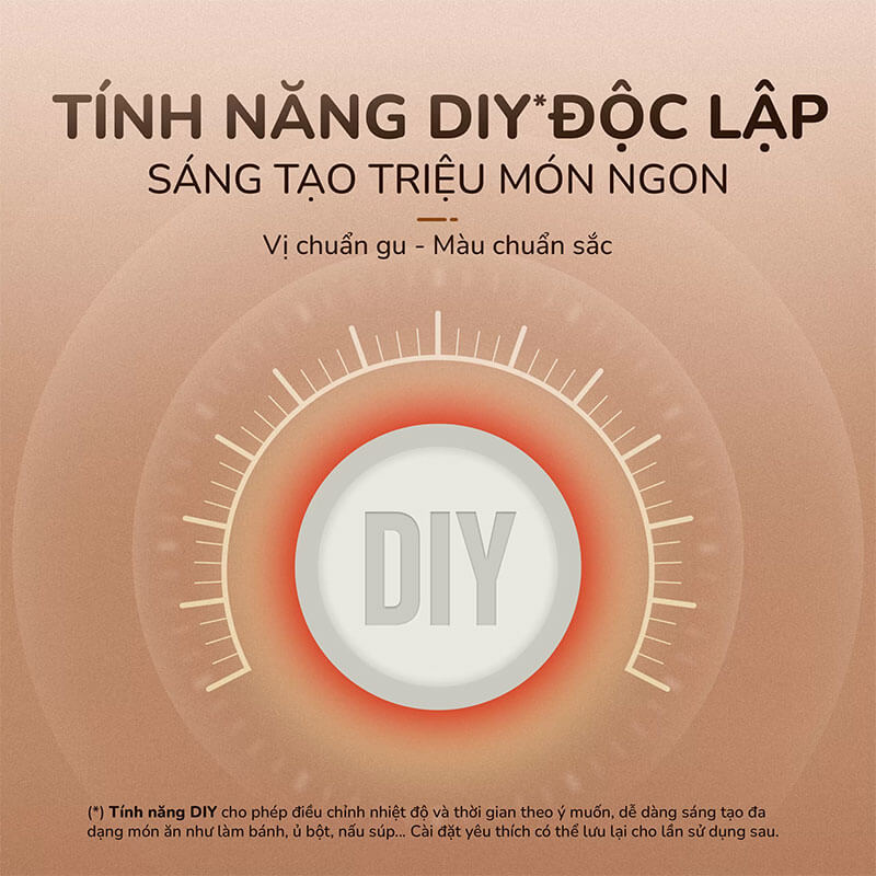Tính năng DIY – dễ dàng sáng tạo đa dạng món ăn
