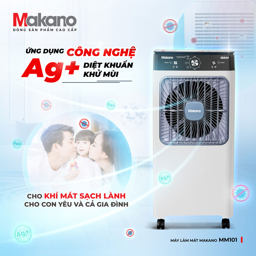 Công nghệ diệt khuẩn Ag+ tiên tiến, khử mùi vượt trội, đảm bảo không khí trong lành