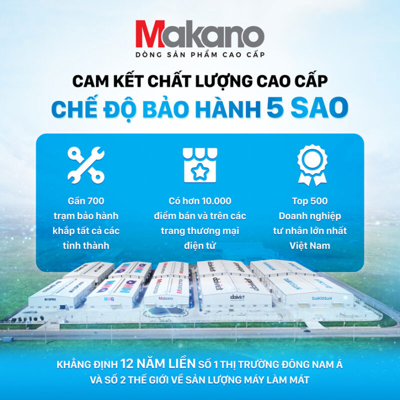 Cam kết chất lượng cao cấp từ nhà sản xuất uy tín, sự an tâm tuyệt đối cho khách hàng