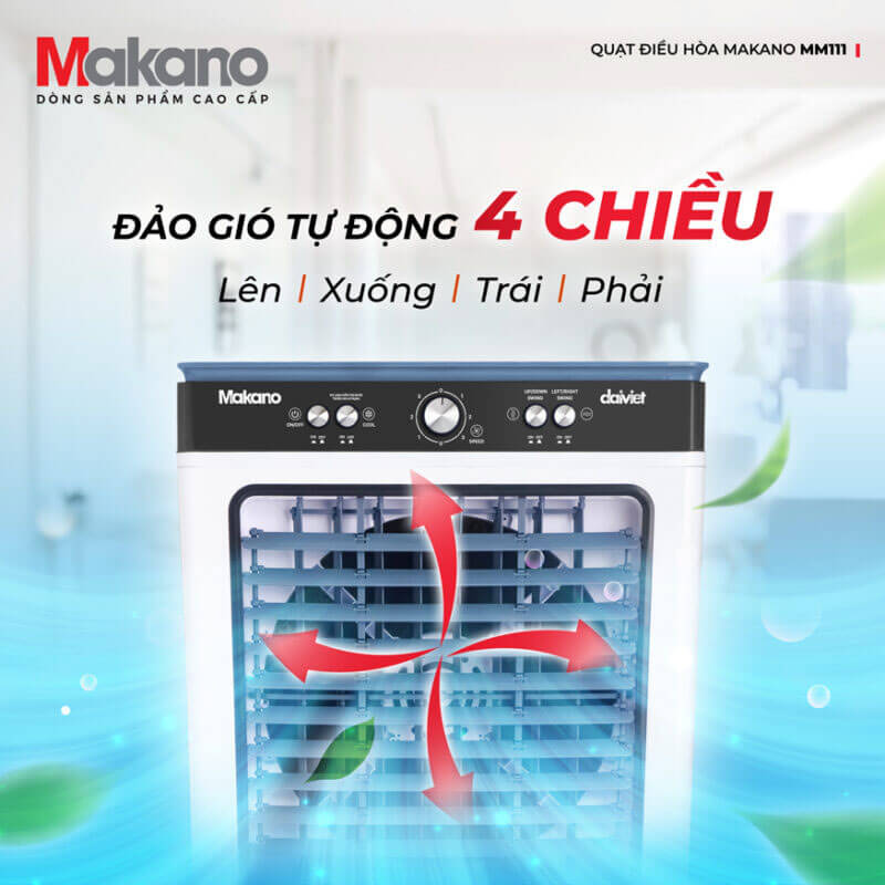 Đảo gió tự động 4 chiều hiện đại – Gió mát bao trùm mọi góc phòng