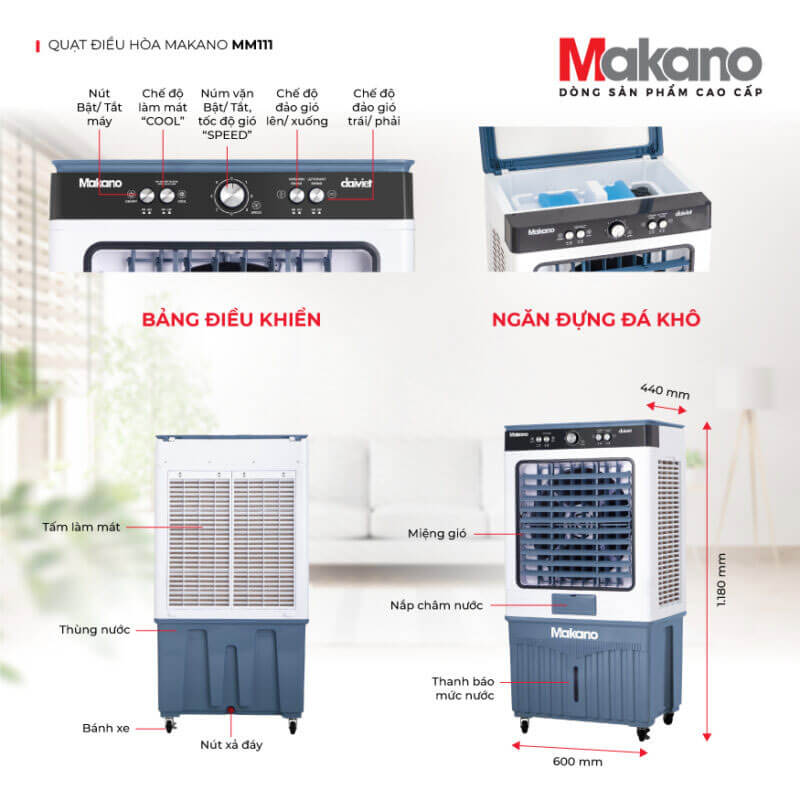 Thông Số Kỹ Thuật Chi Tiết Của Máy Làm Mát Makano MM111 Chính Hãng