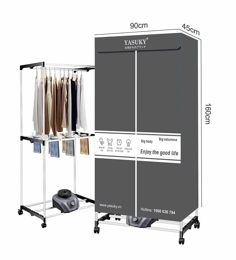 Dung tích lớn, sấy nhiều loại quần áo cùng lúc