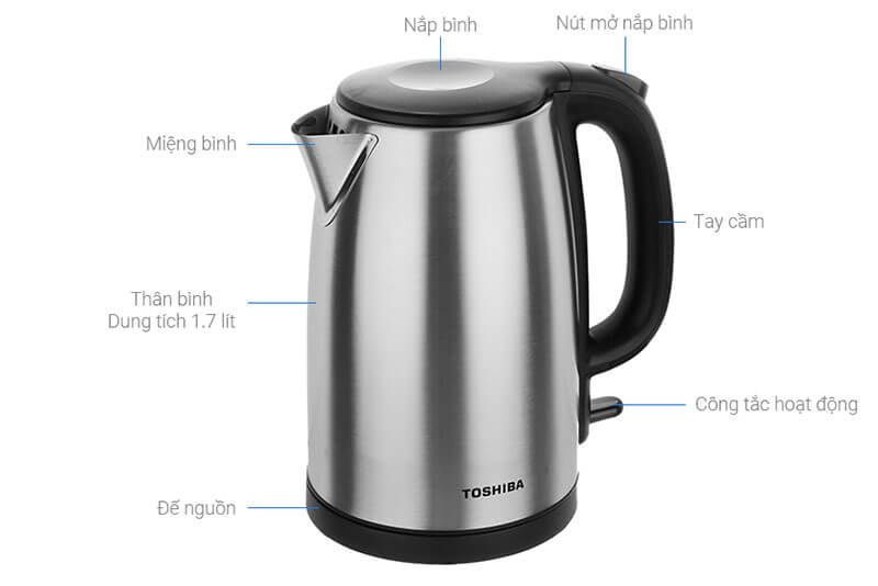 Chi tiết ấm điện Toshiba 1.7L KT-17SH2NV