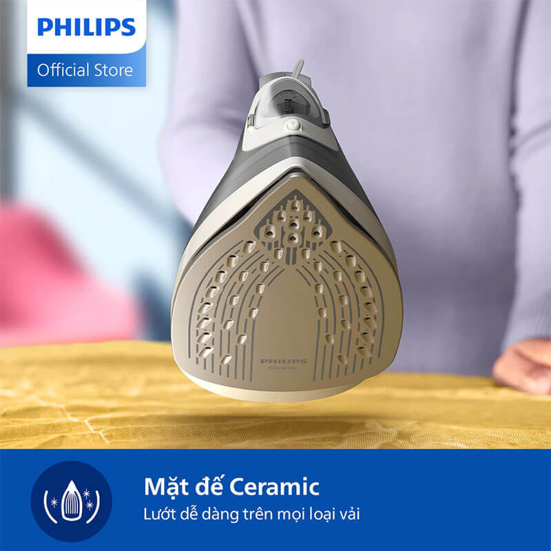 Mặt đế ceramic chống dính giúp trượt êm và dẫn nhiệt đều