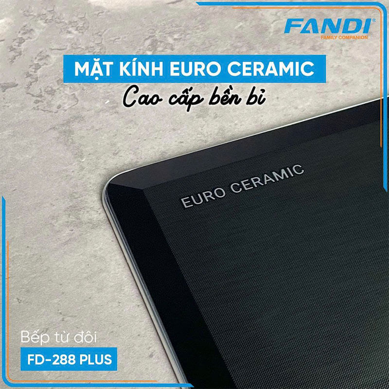 Mặt kính Euro Ceramic nhám – cao cấp, bền bỉ và chống trầy