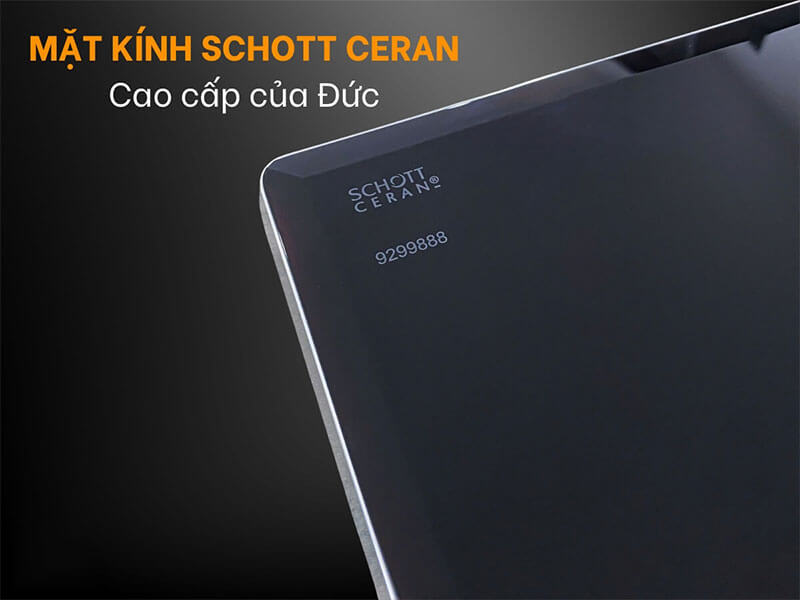 Mặt kính Schott Ceran cao cấp – Chịu lực và chịu nhiệt vượt trội