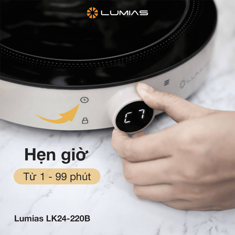 Hẹn giờ nấu 1 – 99 phút, quản lý thời gian linh hoạt