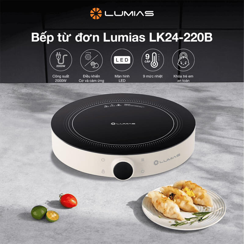 Bếp từ đơn Lumias LK24-220B 26.6cm