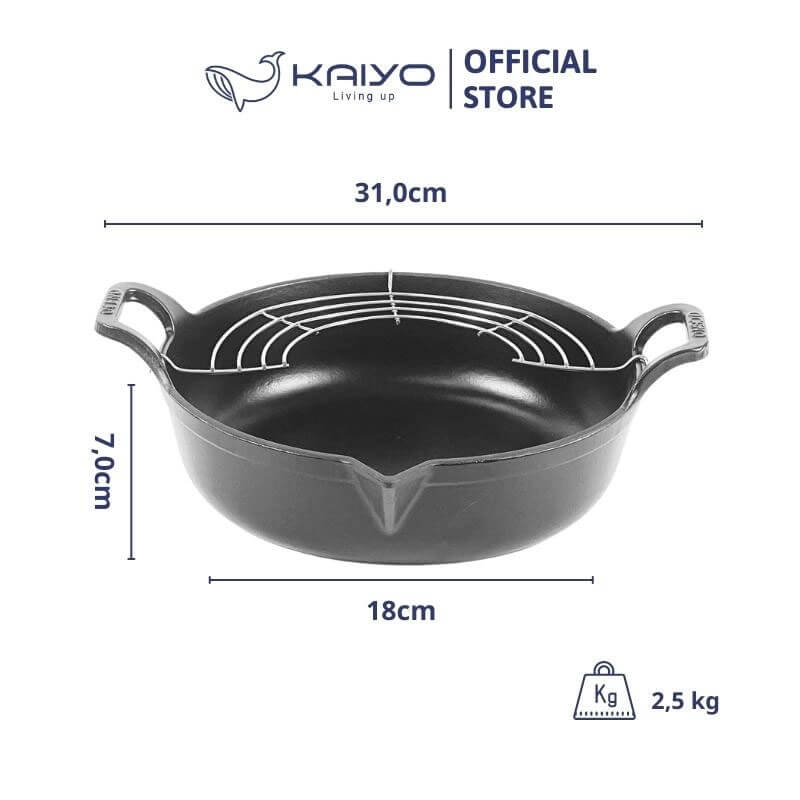Thông số kỹ thuật chảo gang Oceno FR20F 20cm