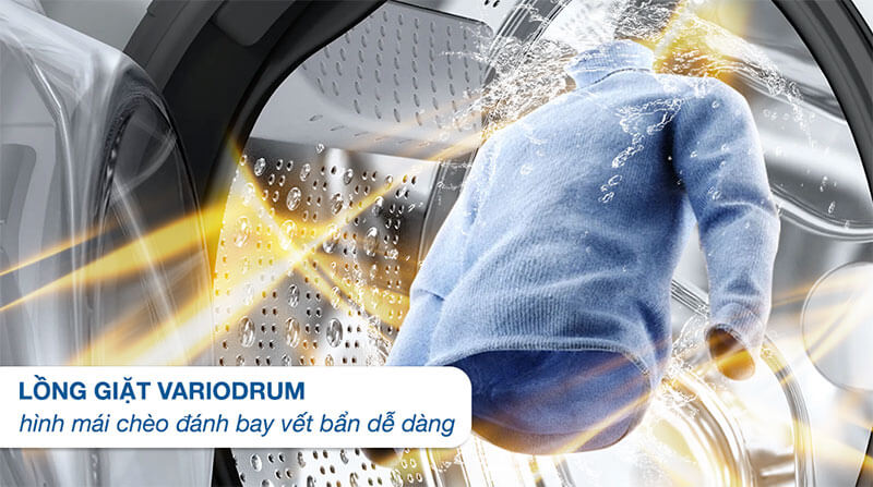 Lồng giặt VarioDrum hình mái chèo – Giặt sạch hiệu quả, bảo vệ sợi vải