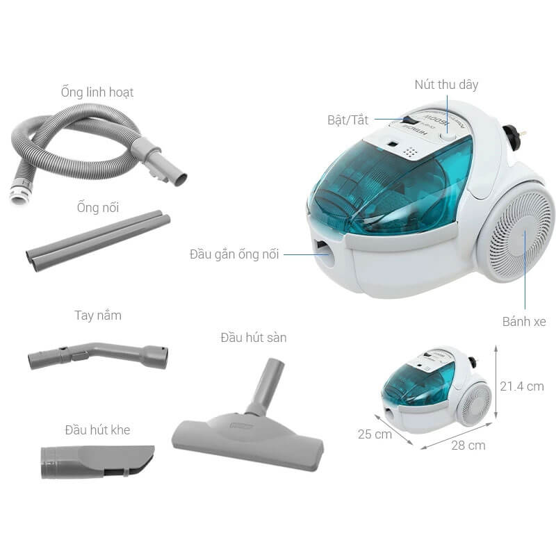Chi tiết máy hút bụi Hitachi CV-BF16