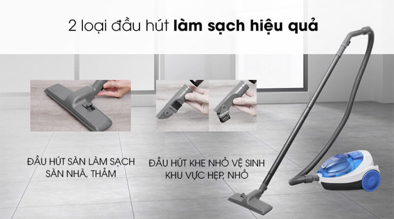 Hệ thống đầu hút đa dạng – Phù hợp nhiều bề mặt khác nhau
