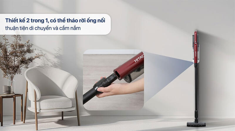 Thiết kế 2 trong 1 linh hoạt – tháo rời ống nối tiện lợi