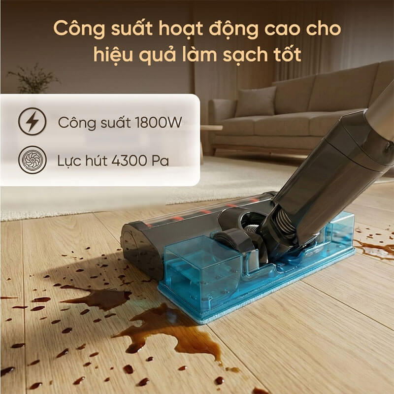 Hiệu suất hút ổn định cho hiệu quả làm sạch rõ rệt