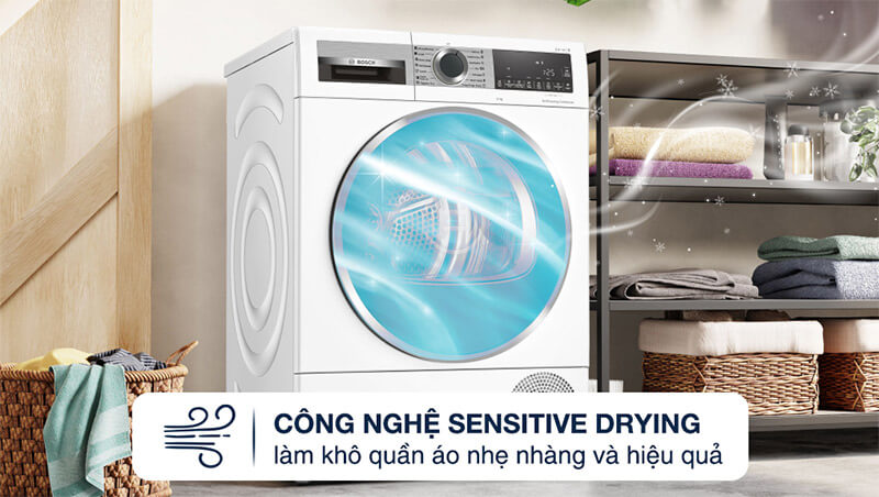 Công nghệ Sensitive Drying mang đến trải nghiệm sấy nhẹ nhàng
