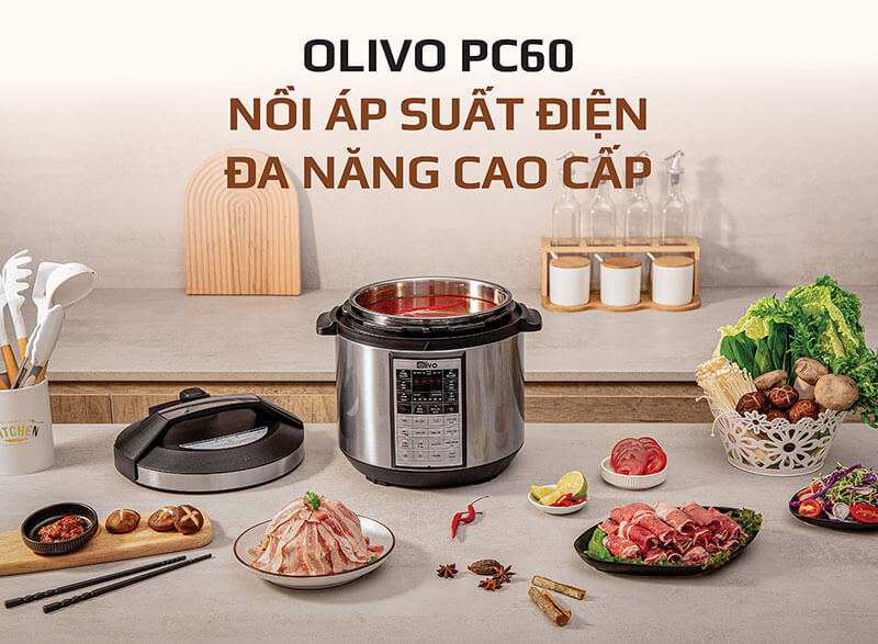 Nồi áp suất điện Olivo PC60 6L