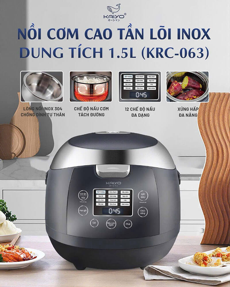 Dung tích 1.5L phù hợp nhiều nhu cầu sử dụng