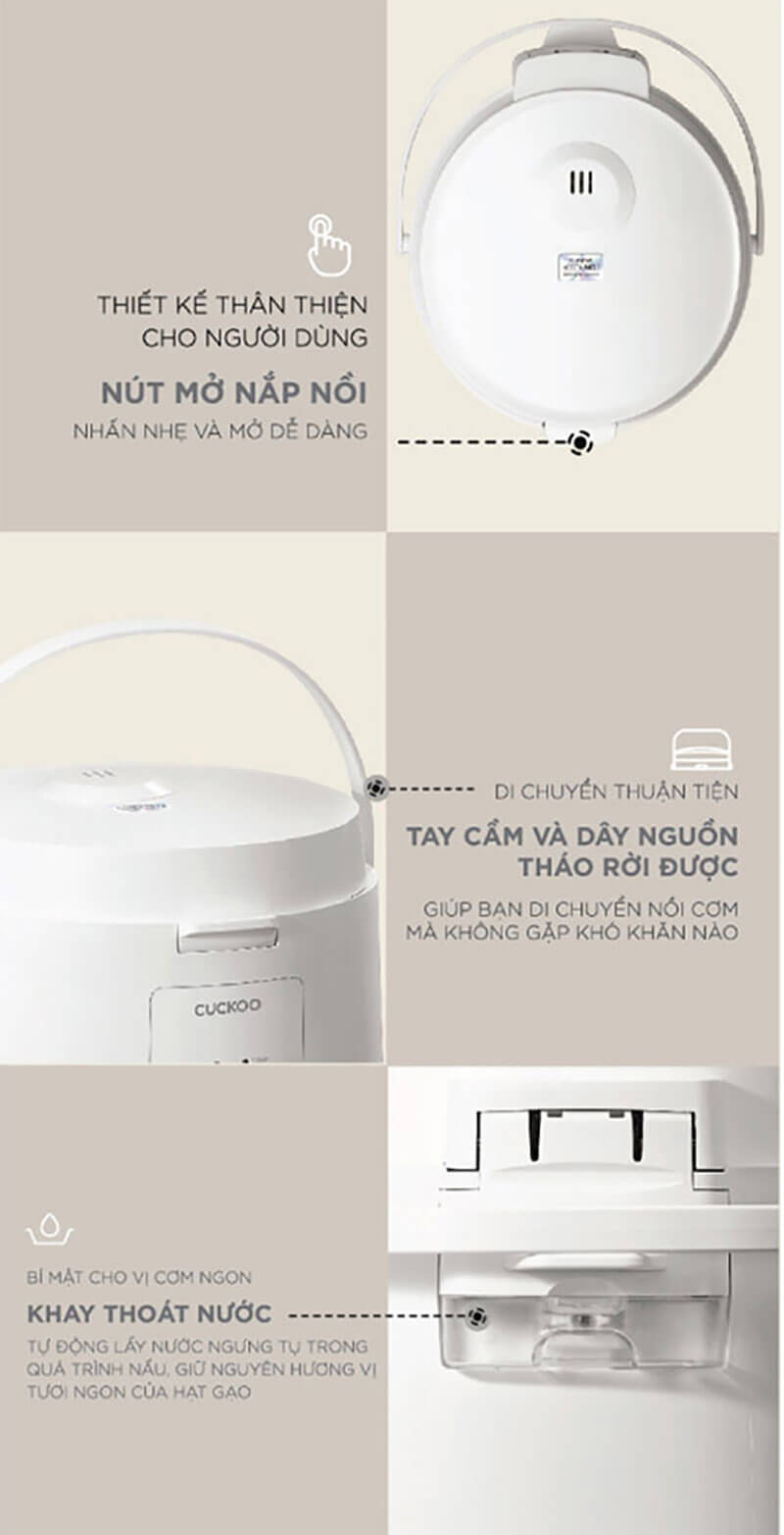 Trang bị quai xách tiện lợi – Linh hoạt khi di chuyển và sắp xếp