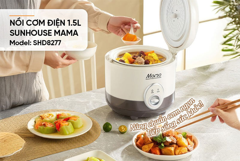 Nồi cơm điện Sunhouse Mama SHD8277 1.5L