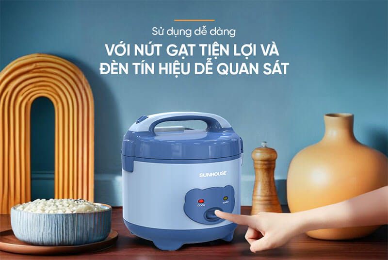 Nút gạt cơ học tiện lợi – Chuẩn bị bữa cơm nóng hổi chỉ với thao tác đơn giản