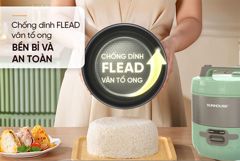 Chống dính FLEAD vân tổ ong, bền bỉ và an toàn