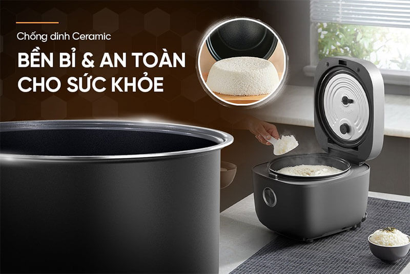 Lòng nồi chống dính Ceramic bền bỉ