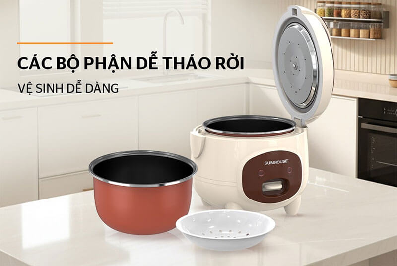 Các bộ phận tháo rời – tiện lợi cho vệ sinh và bảo quản