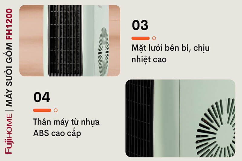 Thân máy nhựa ABS cao cấp, bền bỉ theo thời gian