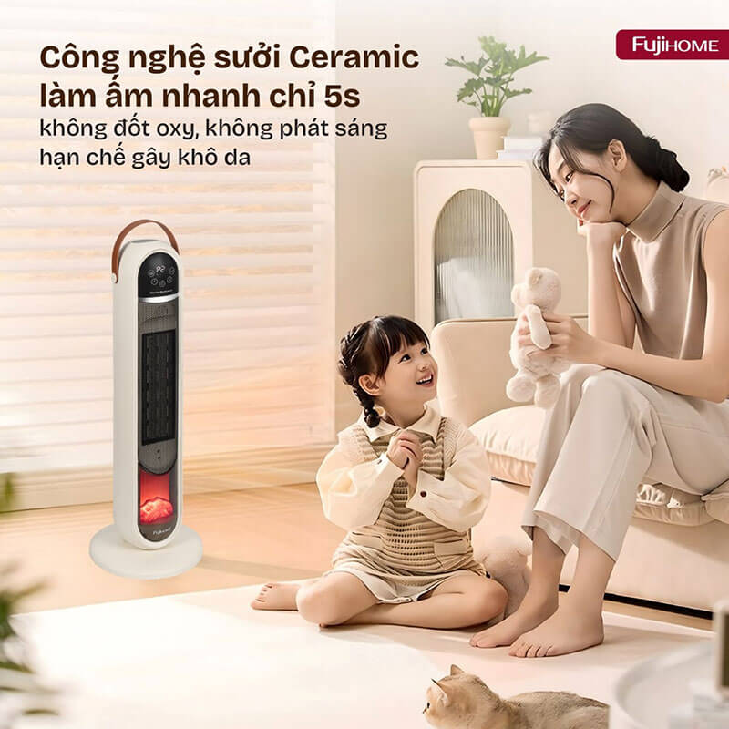 Công nghệ sưởi Ceramic PTC làm ấm nhanh chỉ trong 5 giây