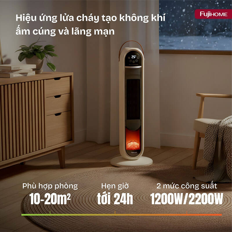Tối ưu hiệu quả sưởi cho không gian từ 10–20m²