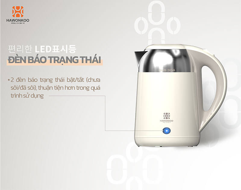 Đèn LED báo trạng thái rõ ràng, quan sát dễ dàng và tiện lợi