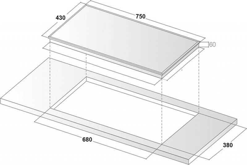 Thông số kỹ thuật bếp gas âm Sevilla SV-720S