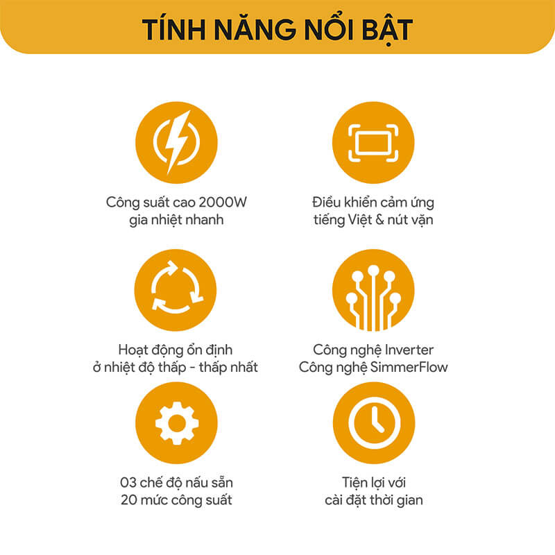 Hệ thống tính năng đa dạng – Tối ưu mọi nhu cầu nấu nướng hằng ngày