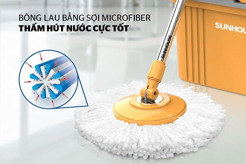 Bông lau sợi Microfiber thấm hút nước vượt trội