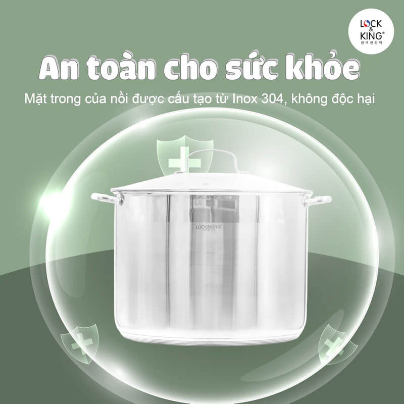 Chất liệu inox 304 cao cấp – Kết cấu bền vững, duy trì vẻ sáng bóng lâu dài