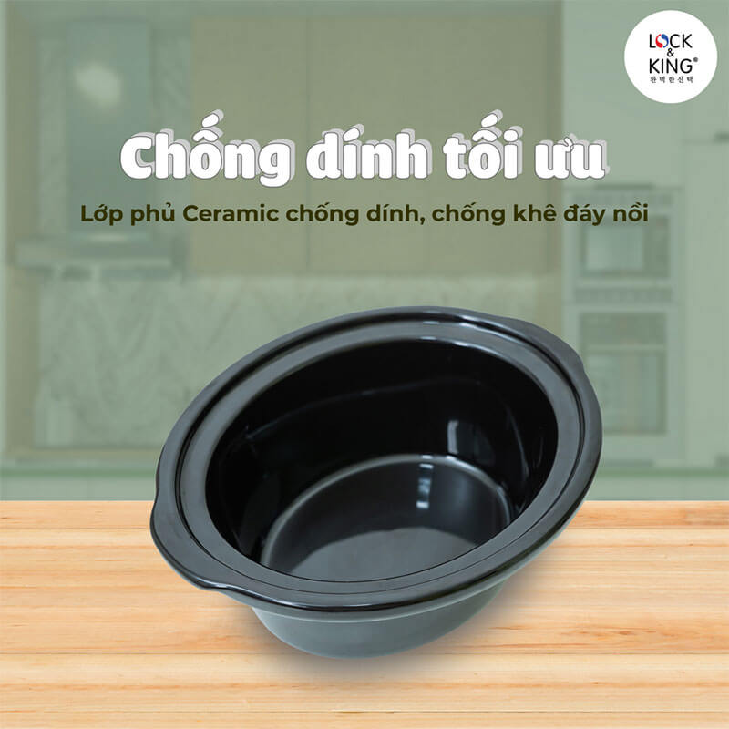 Lớp Phủ Ceramic Chống Dính Tối Ưu – Hạn Chế Bám Dính Khi Nấu Lâu